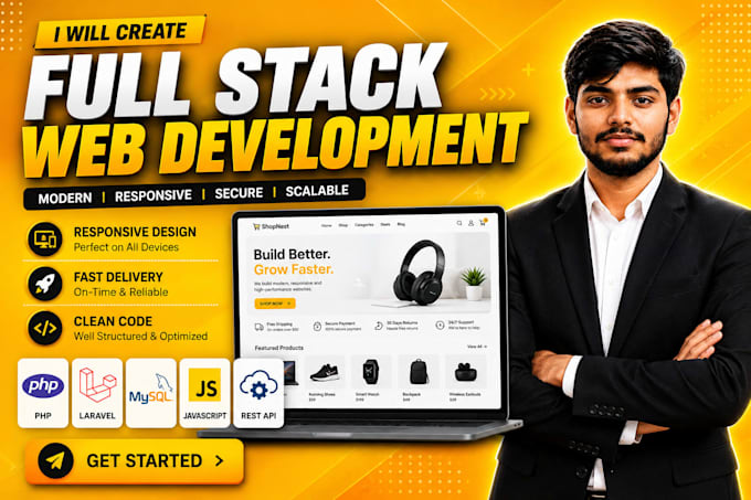 develop full stack web application and frontend developer