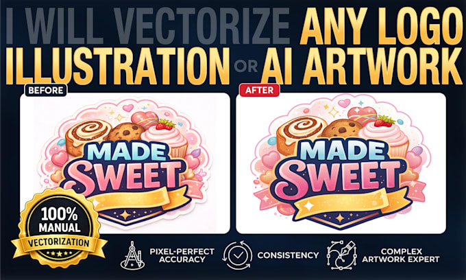 professionally vectorize illustrations and ai artwork
