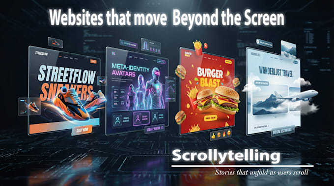 an immersive 3d website with scroll animation