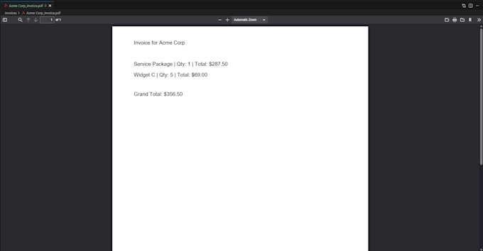create a ready to use PDF invoice generator in python