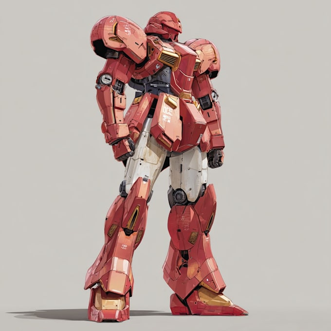 draw amazing character mecha robot illustration