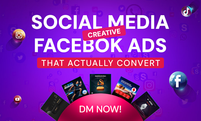 do social media advertising, facebook ads post, creative ad image and post