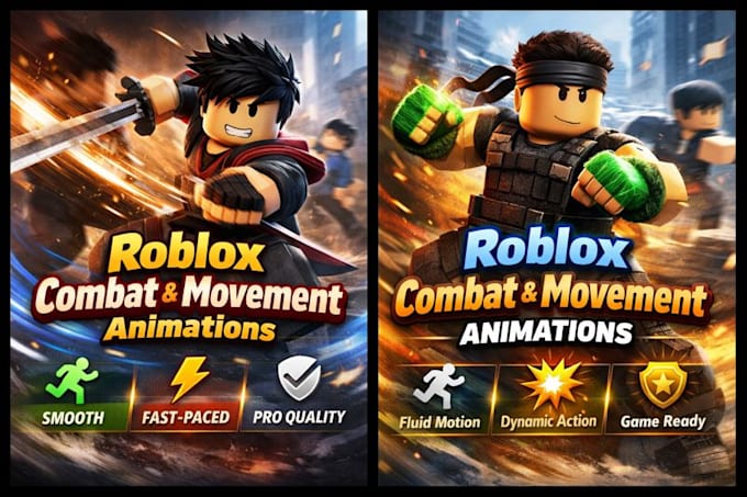 create combat animation and movement roblox animations for your game