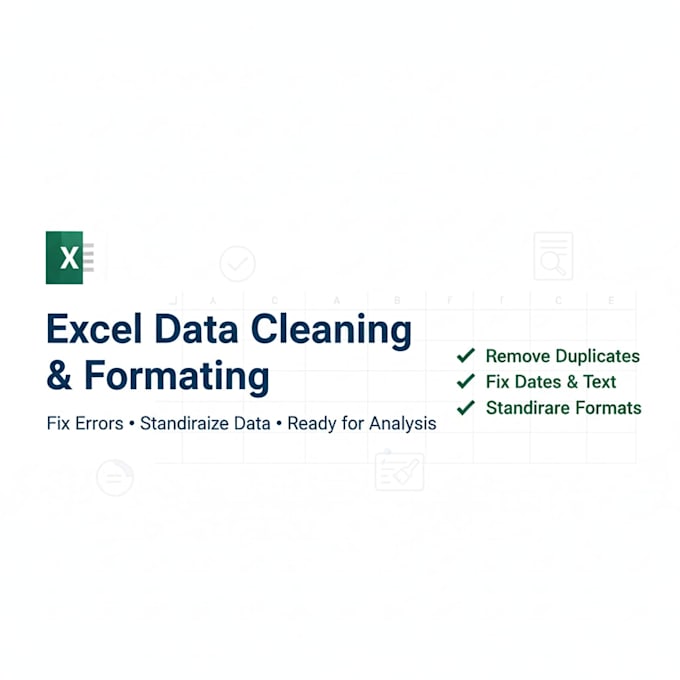 clean, format, and prepare your excel data for analysis