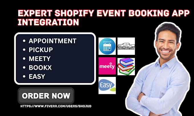 setup shopify event booking pickup appointment meety easy bookx tipo bta website