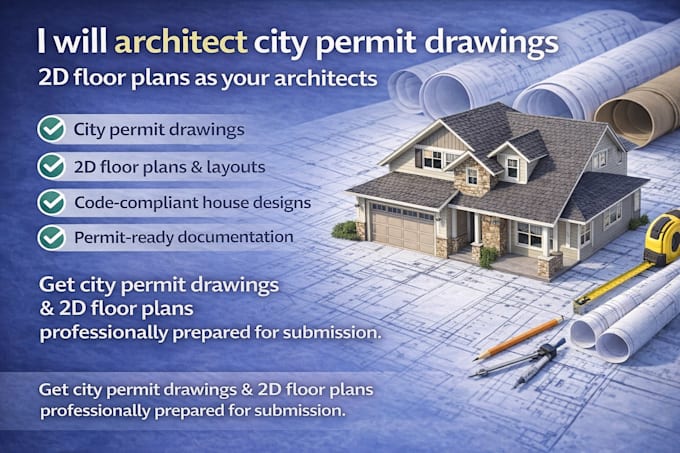 Architect of city permit drawings, 2d floor plans house plan as your ...