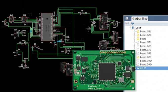 design circuit schematic pcb layout and gerber files