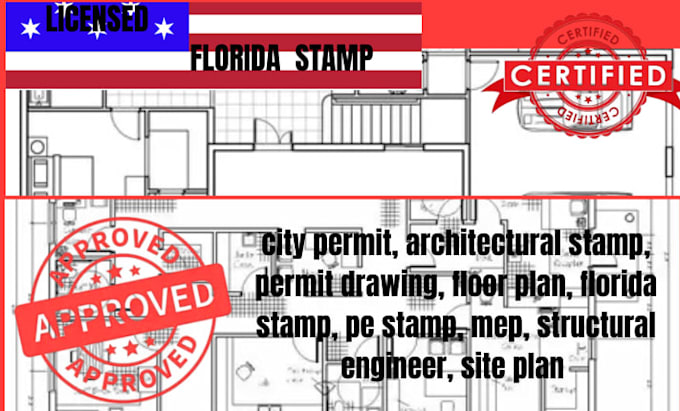 Provide permit drawings with licensed pe stamp for florida texas ...