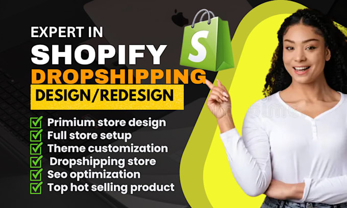 setup automated shopify dropshippping store design and redesign shopify store