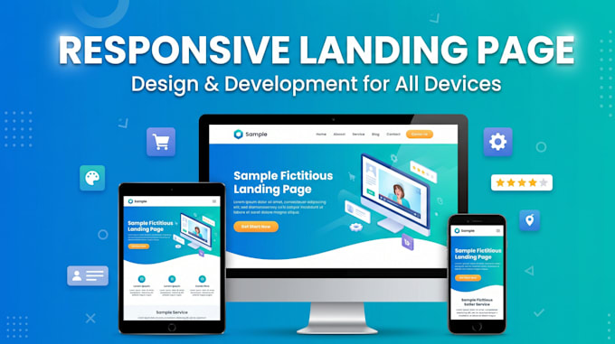 create a landing  page using HTML , CSS and javascript
