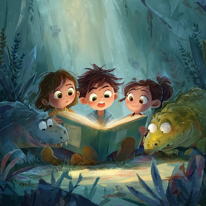 make children books and covers digital or watercolor