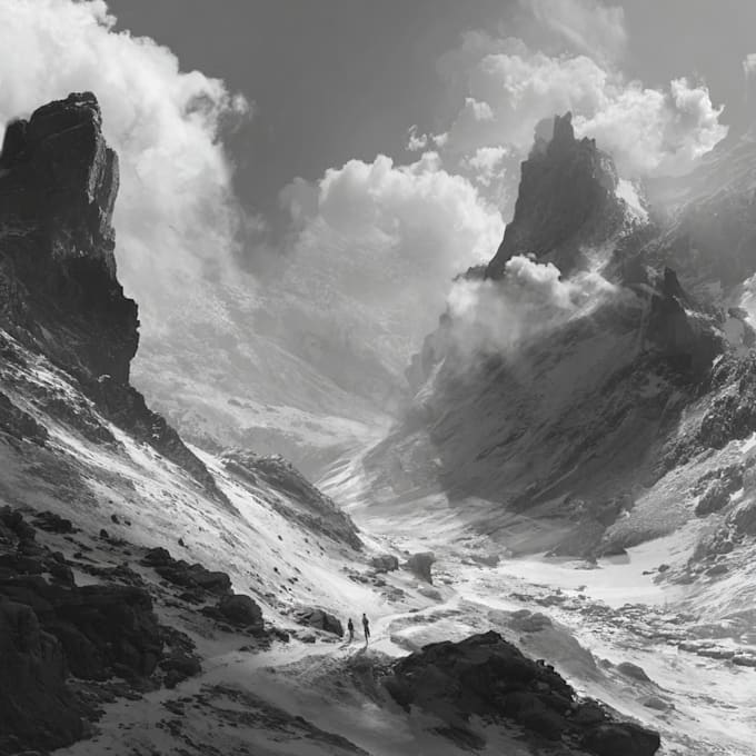 draw the landscape illustration or concept art
