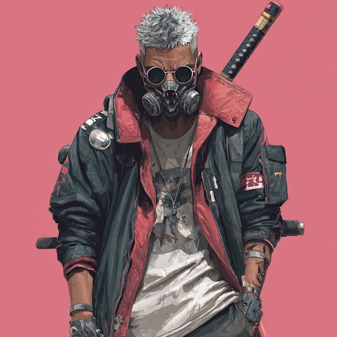 draw cyberpunk character art