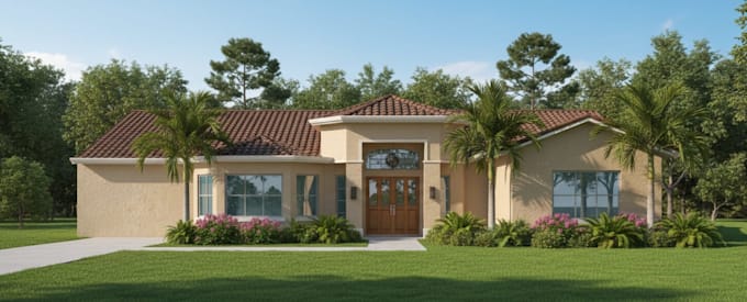 make custom 3d house models and exterior renderings