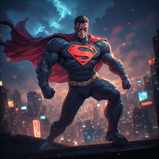 design super hero comic or character illustration