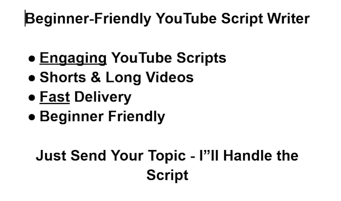 write engaging youtube scripts
