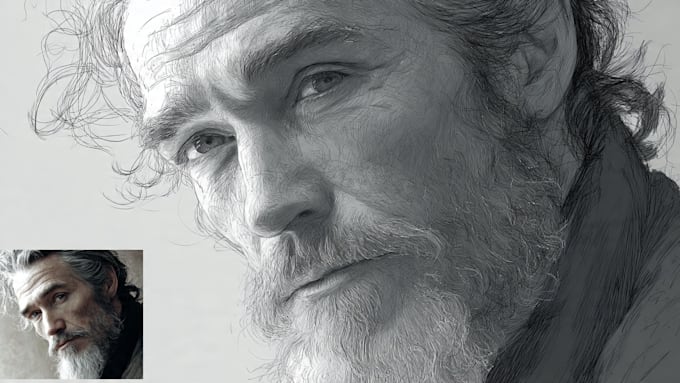 create realistic digital portrait illustration