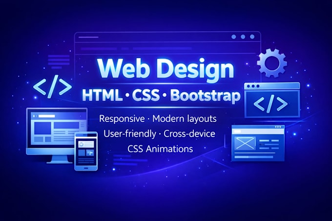 design a modern responsive website using HTML CSS and bootstrap