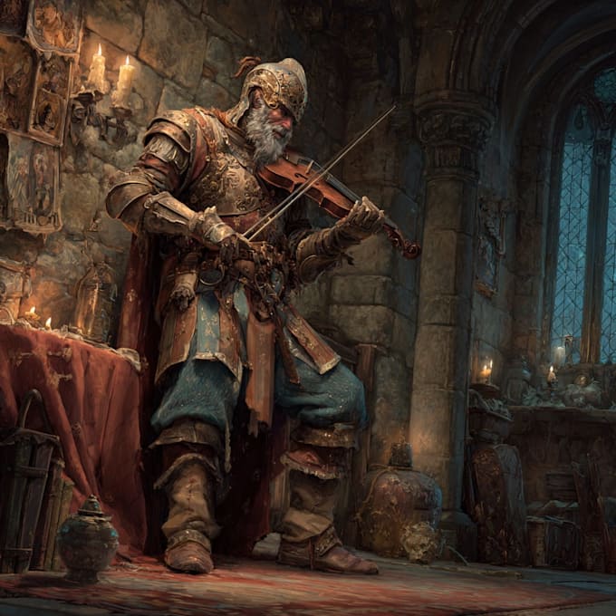 create a beautiful medieval illustration