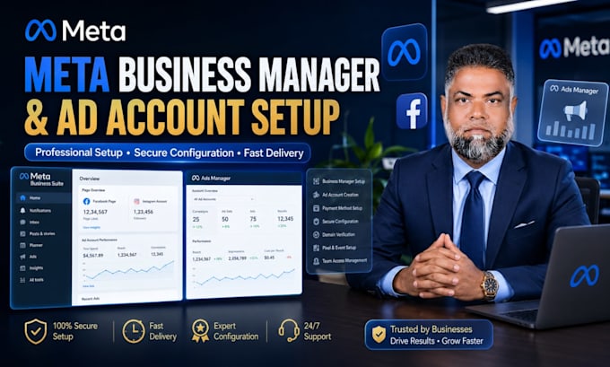 set up and configure your meta business manager and ad account
