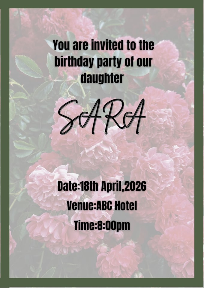 design modern editable wedding,birthday invitation card