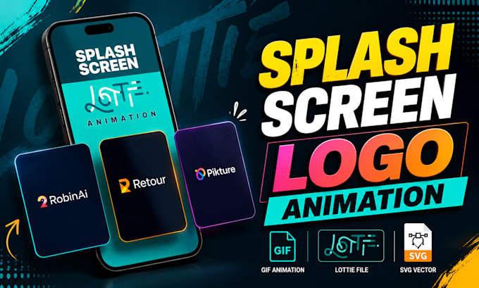 create modern lottie animation for app splash screen