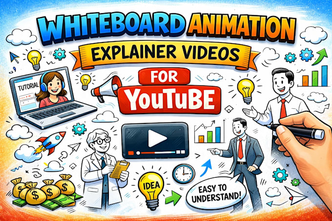 Create whiteboard animation explainer videos for youtube by Mahroya ...