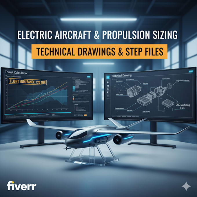 electric aircraft propulsion sizing and uav technical design