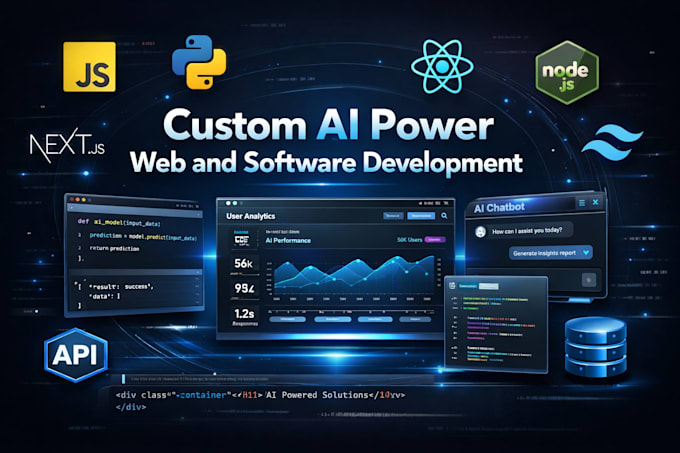 build a custom ai powered website or software app