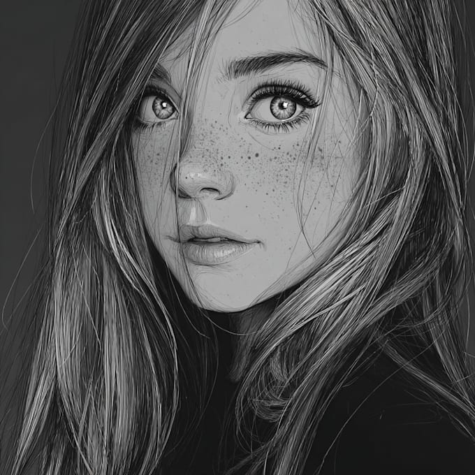 draw semi realistic character, portrait, illustration