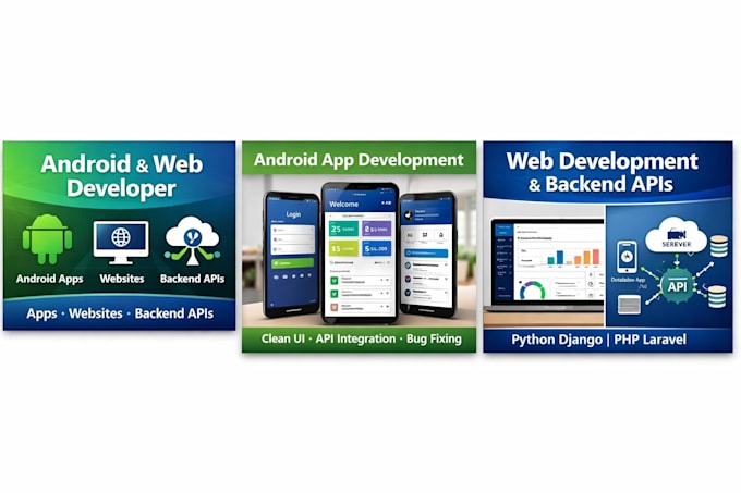 be your android and web developer with backend support