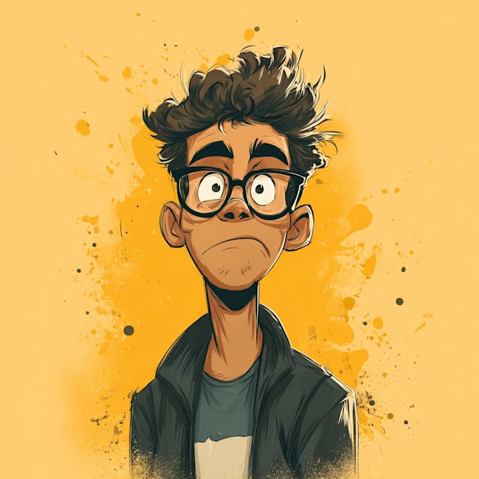 make a digital cartoon illustration
