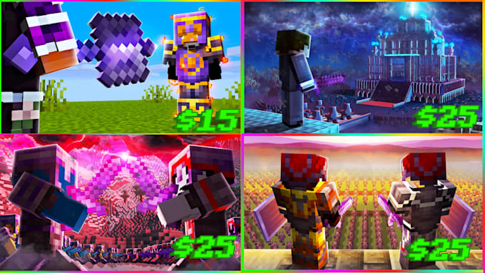 create eye catching minecraft smp style thumbnail in under 20h