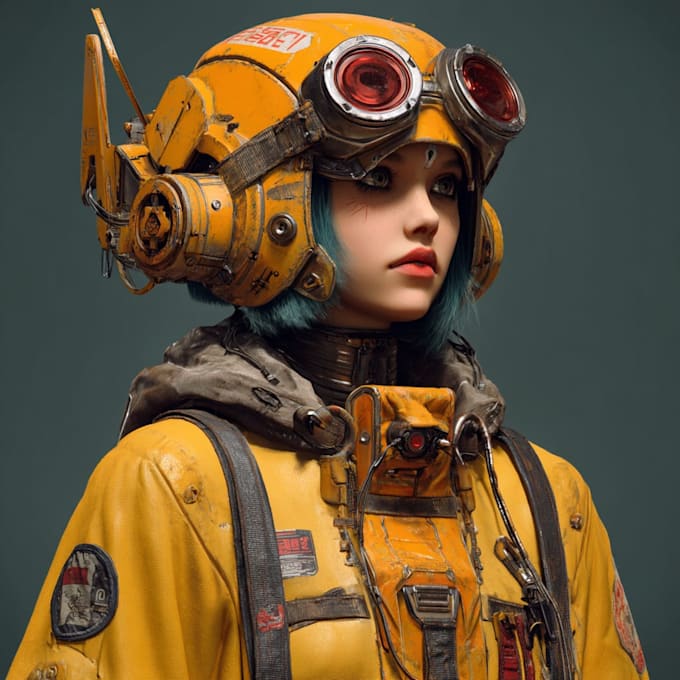sci fi character illustration or sci fi character