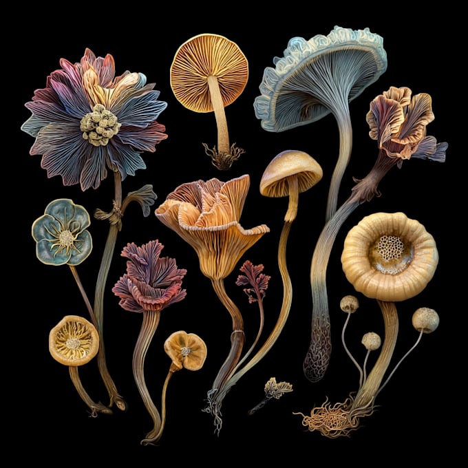 craft captivating fungi and botanical art