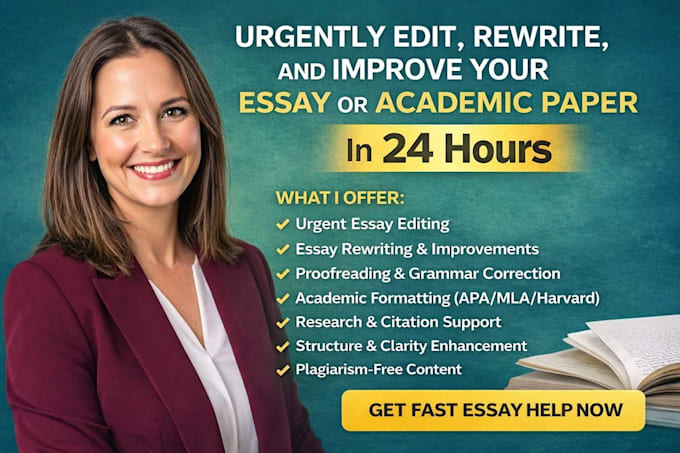 Urgently edit rewrite and improve your essay academic paper by Karma ...