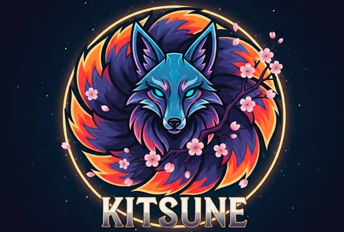 create eye catchy kitsune logo for your business