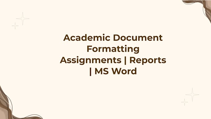 do academic documents formatting