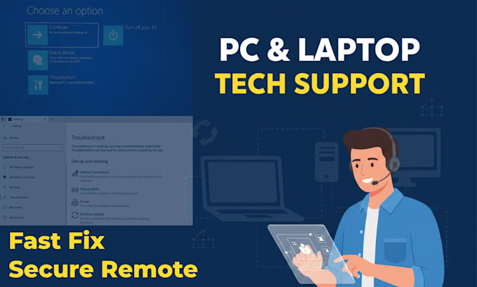 fix PC, laptop, and windows issues with remote technical support