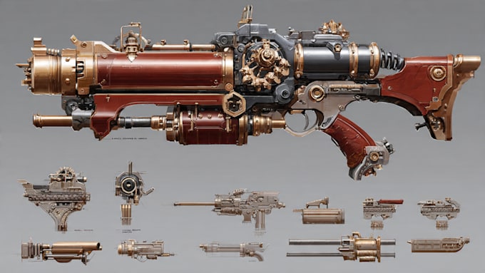design unique weapons illustrations
