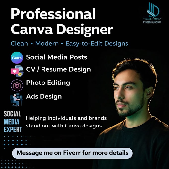 design professional cvs, social media posts, and canva templates