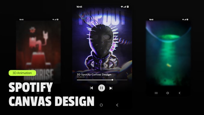 design a custom 3d loop animation for your spotify canvas
