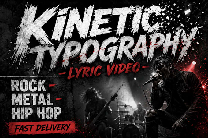 create custom kinetic typography lyric video for your song