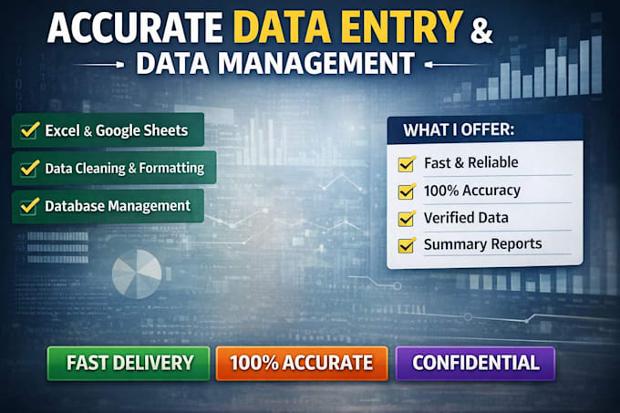 do accurate data entry and data management