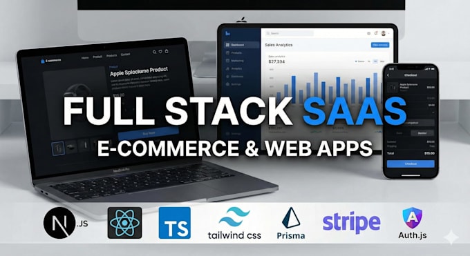 build a custom saas, admin dashboard, or e commerce app in nextjs