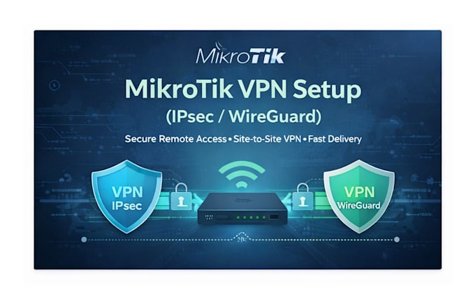 setup secure mikrotik VPN wireguard and ipsec, fast and reliable