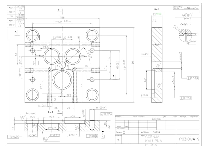 create precise 2d technical drawings for manufacturing