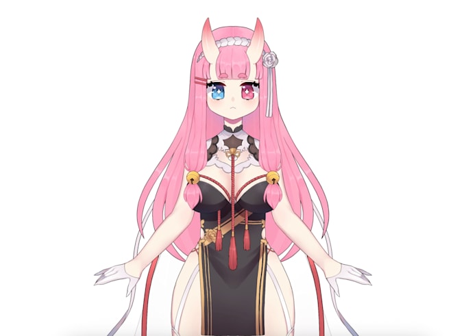 create vrchat avatar, 3d vtuber model rig 3d model, sfm vrchat vtuber, anime