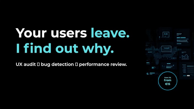 test your website for usability, UX issues and performance