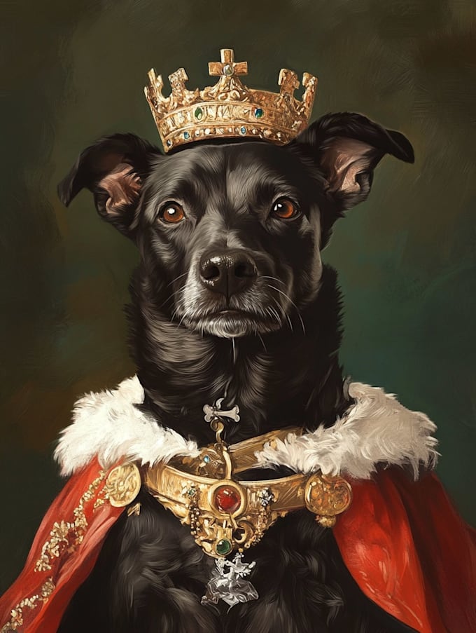 disney style pet portrait